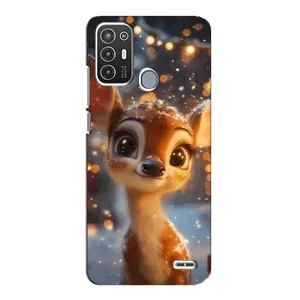 Яскравий чохол для ZTE Blade A72 з Зимові Оленята (Оленятко серед гірлянд)