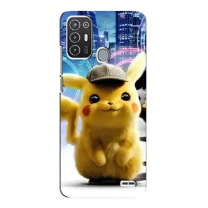 Чехол с Пикачу на ZTE Blade A72 (Пикачу в городе)