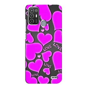 Чехлы для любимой на ZTE Blade А72 (VPrint) (Pink hearts)