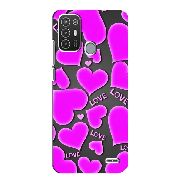 Чохол з принтом «Pink hearts» для ZTE Blade A72 Чохол з принтом «Pink hearts» для ZTE Blade A72