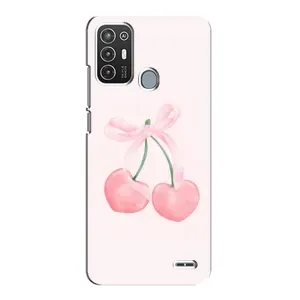 Чехол с розовым рисунком для ZTE Blade A72 (Розовые вишни)