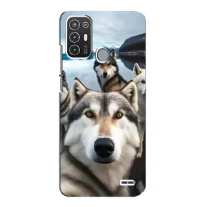 Чохол з Хаскі ZTE Blade A72 - (AlphaPrint) (Селфі Хаскі)