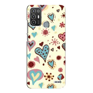 Чехлы для любимой на ZTE Blade А72 (VPrint) (Сердечки)
