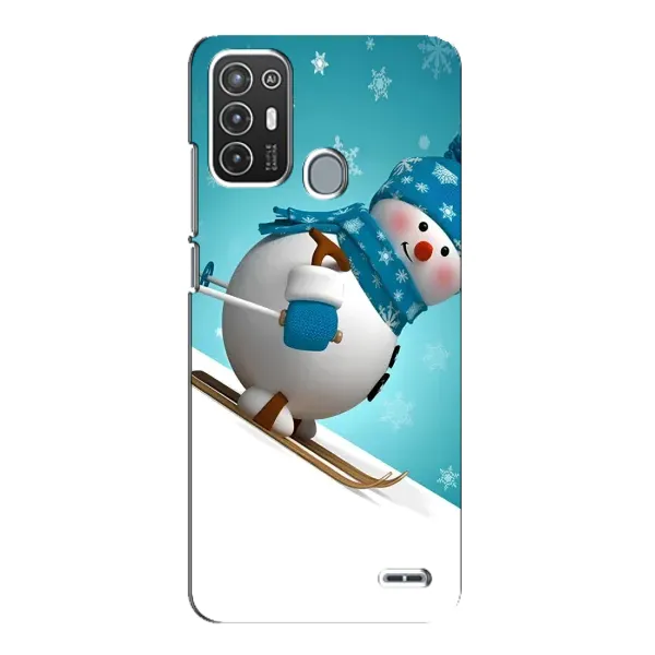 Чехол с принтом «Снеговик на лыжах» для ZTE Blade A72