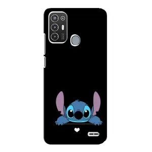 Чохол з принтом Стіч на ZTE Blade A72 (Стіч на чорному)