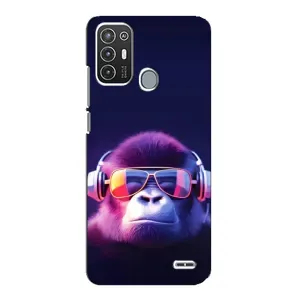 Чехол с Обезьянами ZTE Blade A72 - (AlphaPrint) (Стильная обезьяна)
