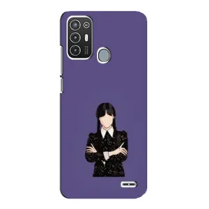 Чохли Венсдей на ZTE Blade A72 Уенсдей (AlphaPrint) (Венздей у чорному)