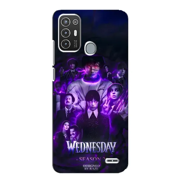 Чехол с принтом «Фиолетовая магия Уэнздей» для ZTE Blade A72