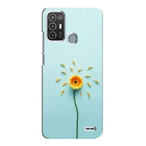 Чохли з квітами для ZTE Blade A72 (VPrint) (Жовта квітка)