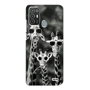 Силіконовий чохол з КАРТИНКАМИ літо для ZTE Blade A72 (AlphaPrint) (Жирафи в окулярах)