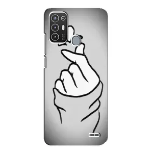 Чохол з принтом для ZTE Blade A72 (AlphaPrint - Знак сердечка) (Значок Love)