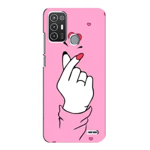 Чехол с принтом для ZTE Blade A72 (AlphaPrint - Знак сердечка)