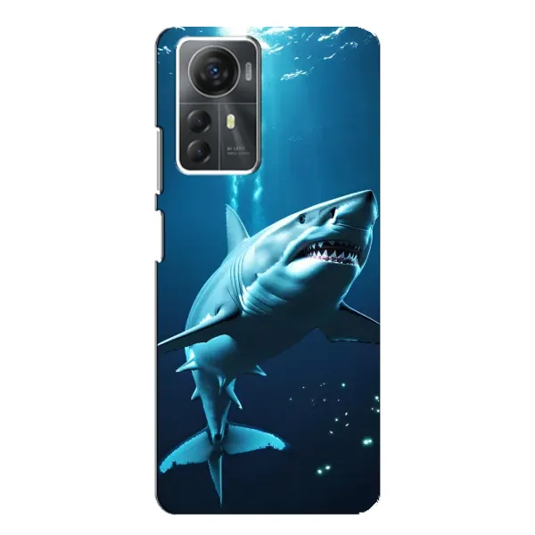 Чехол с принтом «Акула под водой» для ZTE Blade A72s