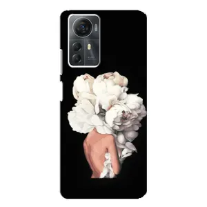 Чехлы (ART) Цветы на ZTE Blade A72s (VPrint) (Белые цветы)