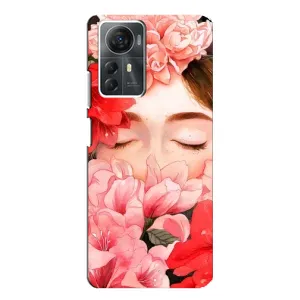 Чехлы (ART) Цветы на ZTE Blade A72s (VPrint) (Глаза в цветах)