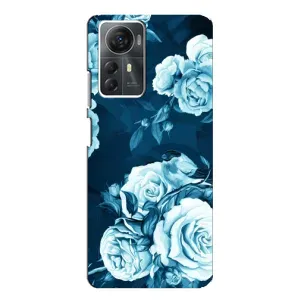 Чехлы (ART) Цветы на ZTE Blade A72s (VPrint) (Голубые Бутоны)