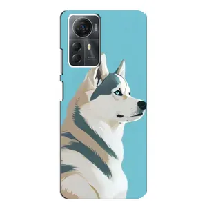 Чехол с Хаски для ZTE Blade A72s - (AlphaPrint) (Хаски арт)