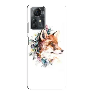 Чехлы с картинкой Лисички для ZTE Blade A72s (VPrint) (Лисичка в цветочках)