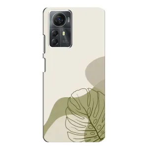 Силиконовый чехол с принтом в цветах на ZTE Blade A72s (Зеленая монстера дизайн)