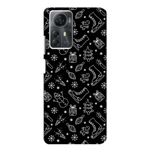 Чехол с принтом «Новогодний фон» для ZTE Blade A72s