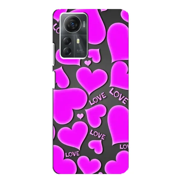 Чехол с принтом «Pink hearts» для ZTE Blade A72s