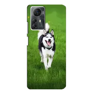 Чехол с Хаски для ZTE Blade A72s - (AlphaPrint) (Радостный Хаски)