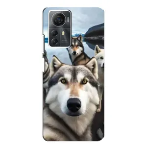 Чехол с Хаски для ZTE Blade A72s - (AlphaPrint) (Селфи ХАски)