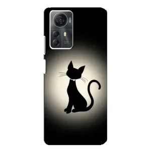 Чехол с принтом для ZTE Blade A72s (AlphaPrint) Модные коты (Силуэт котика)