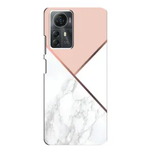 Мраморный чехол на ZTE Blade A72s (VPrint) (Тройной мрамор)