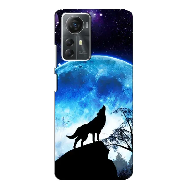 Чехол с принтом «Волк на луну» для ZTE Blade A72s