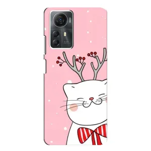 Новогодние Чехлы для Зте А72с (VPrint) (Зимний кот)