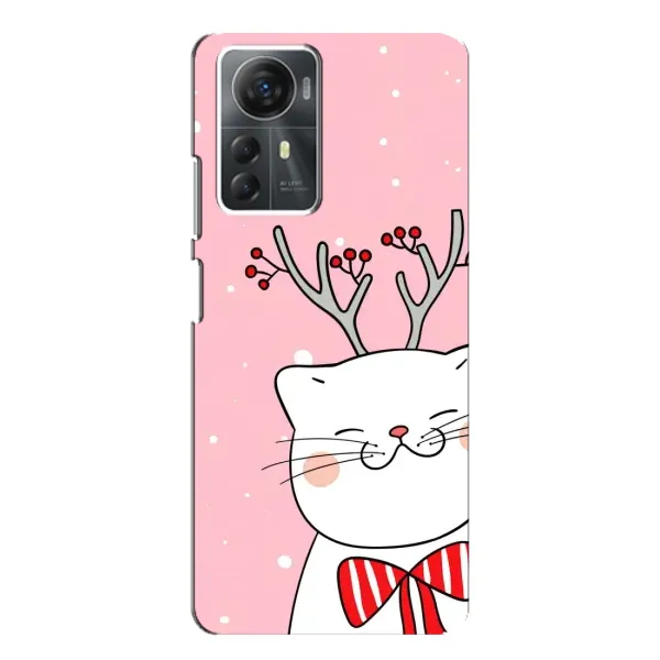 Чехол с принтом «Зимний кот» для ZTE Blade A72s
