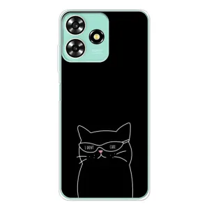 Чехол с рисунком кот на ZTE Blade A73 (Равнодушный кот)