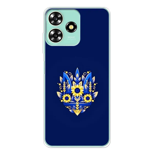 Чехол с принтом «Цветочный Герб» для ZTE Blade A73