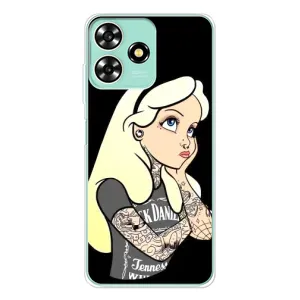 Чехол с печатью для ZTE Blade A73 - (Мода) (AlphaPrint) (Девочка в тату)