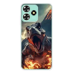 Чохол з картинкою 'Хижаки' для ZTE Blade A73 (Вогняний динозавр)