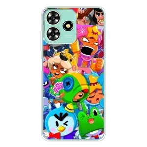 Чехол для ZTE Blade A73 Бравл Старс (VPrint) (Герої Бравл Старс)