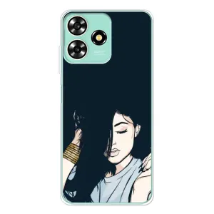 Чехол с печатью для ZTE Blade A73 - (Мода) (AlphaPrint) (Красивая девочка)