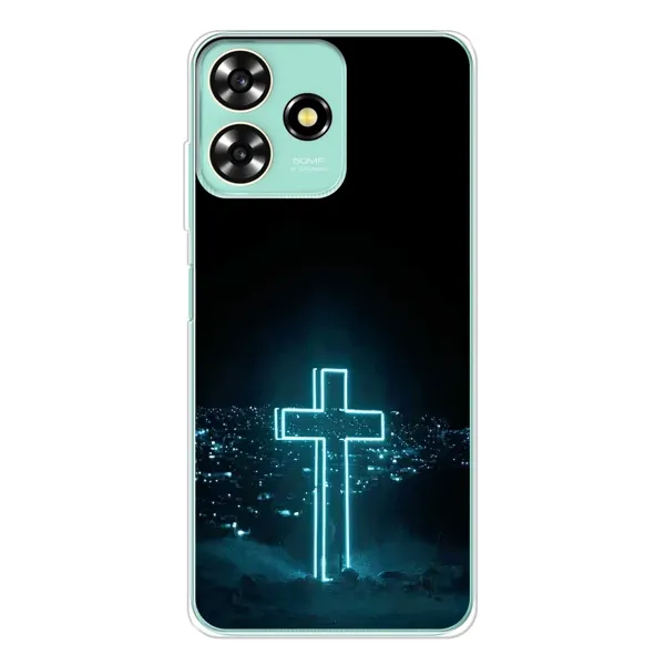 Чехол с принтом «Крест и город» для ZTE Blade A73 Чехол с принтом «Крест и город» для ZTE Blade A73