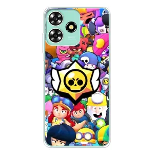 Чехол для ZTE Blade A73 Бравл Старс (VPrint) (Лого Brawl Stars)