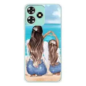 Чехол с печатью для ZTE Blade A73 - (Мама с ребенком) (AlphaPrint)
