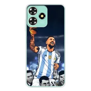 Чохли для ZTE Blade A73 (Leo чемпіон) (AlphaPrint) (Мессі з кубком)