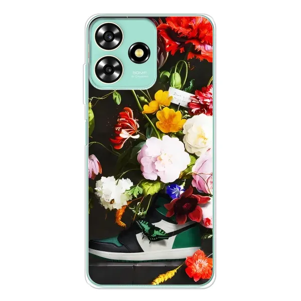 Чехол с принтом «Nike цветы» для ZTE Blade A73