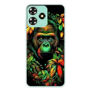 Чохол з Мавпами ZTE Blade A73 - (AlphaPrint) (Мавпа в квітах)