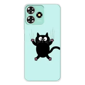 Чехол с принтом для ZTE Blade A73 (AlphaPrint) Модные коты (Падающий кот)
