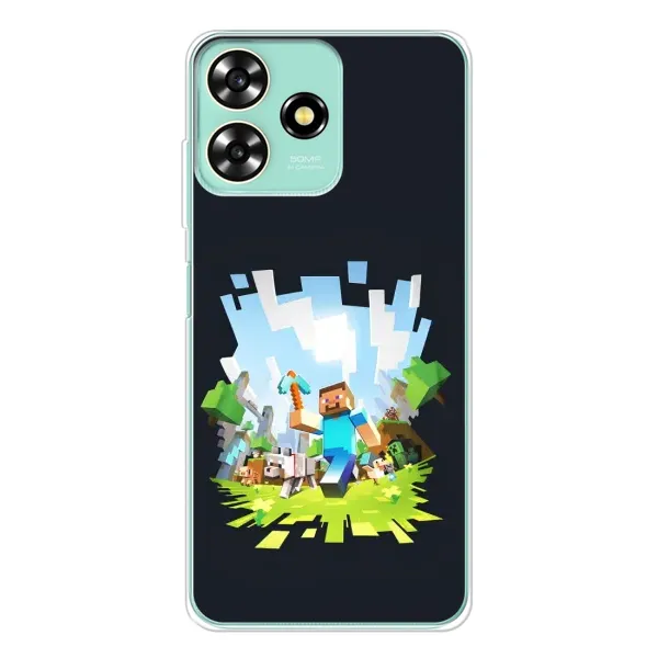 Чехол с принтом «персонажи Minecraft» для ZTE Blade A73 Чехол с принтом «персонажи Minecraft» для ZTE Blade A73