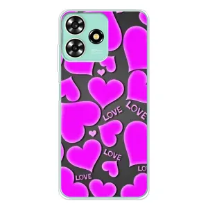 Чехлы для любимой на ZTE Blade А73 (VPrint) (Pink hearts)
