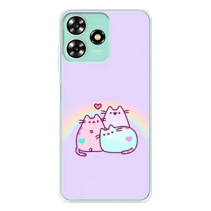 Чохол на ZTE Blade А73 з Котиками (VPrint) (Радужний котик)