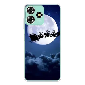 Новорічні Чохли для ZTE Blade А73 (VPrint) (Санта - місяць)