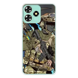 Чехлы с картинкой ЗСУ для ZTE Blade A73 (AlphaPrint) (Воїн ЗСУ)